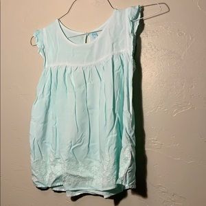 Girls Cherokee Teal Casual Shirt Size 10
